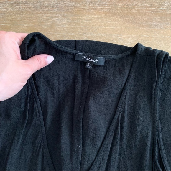 Madewell Black Button Front Dress - Picture 10 of 12